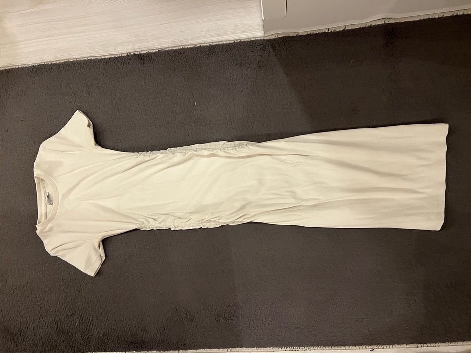 Beyaz Kısa Kollu Elbise - Görsel 2