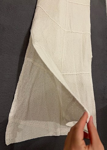 Krem Örgü Uzun Elbise - Görsel 3