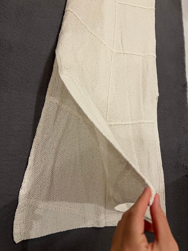 Krem Örgü Uzun Elbise - Görsel 3