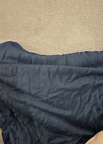 Saten Uzun Maxi Degaje Yaka Elbise - Görsel 5