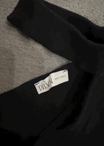 Tek Kollu Boyun Detaylı Triko Elbise - Görsel 5