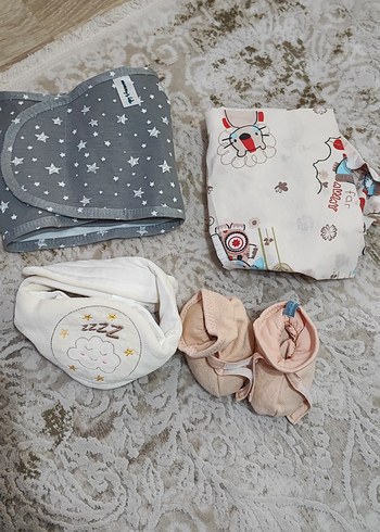 Sevi Bebe bebek uyku kungadi emzirme önlüğü gaz giderici kemer ve patik