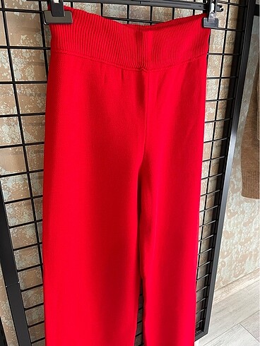 Kırmızı triko pantolon - Görsel 5