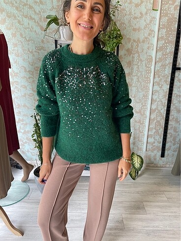 Marks & Spencer Pullu yeşil kazak