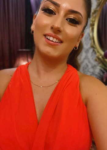 Kırmızı V Yaka Drapeli Midi Abiye Elbise