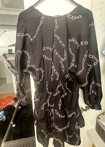 Zara Zincir Detaylı kısa Kadın Elbise