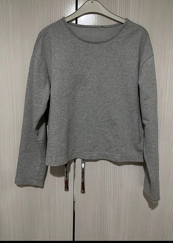 Gri Kadın Uzun Kollu Sweatshirt