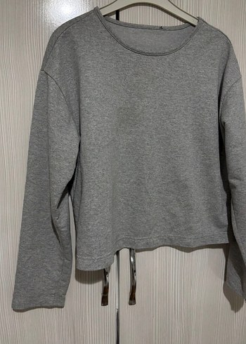 s Beden Gri Kadın Uzun Kollu Sweatshirt