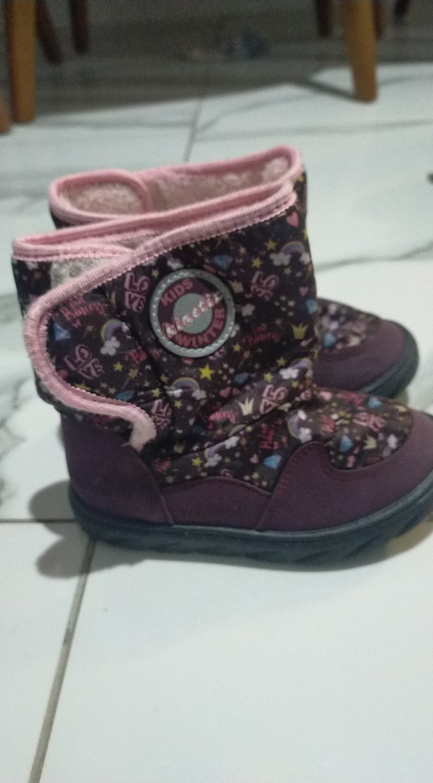 Kız Çocuk Mor Cırtlı Kauçuk Bot - Görsel 2