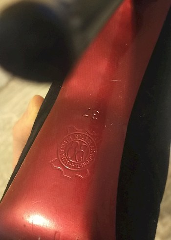 Siyah Süet  Stiletto Kadın Sandalet - Görsel 7