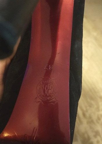 Siyah Süet  Stiletto Kadın Sandalet - Görsel 8