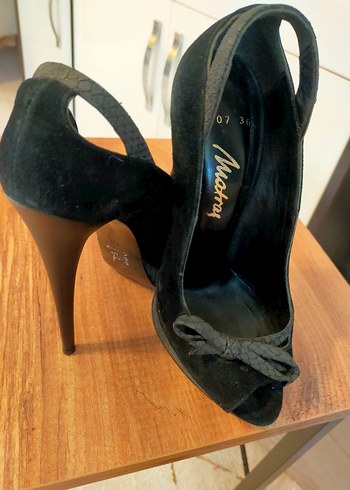 Siyah Tokalı Yüksek Topuklu Ayakkabı - Görsel 10