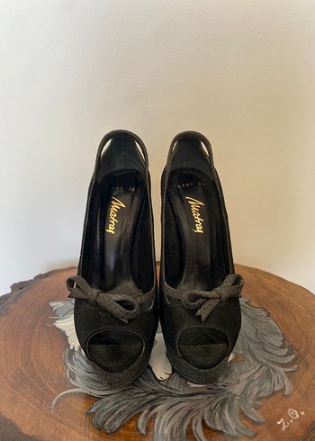 Siyah Tokalı Yüksek Topuklu Ayakkabı - Görsel 12