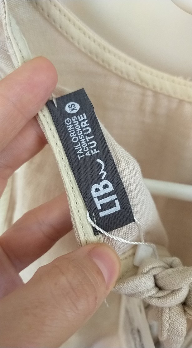 Bej Keten Midi Kadın Yelek - Görsel 5