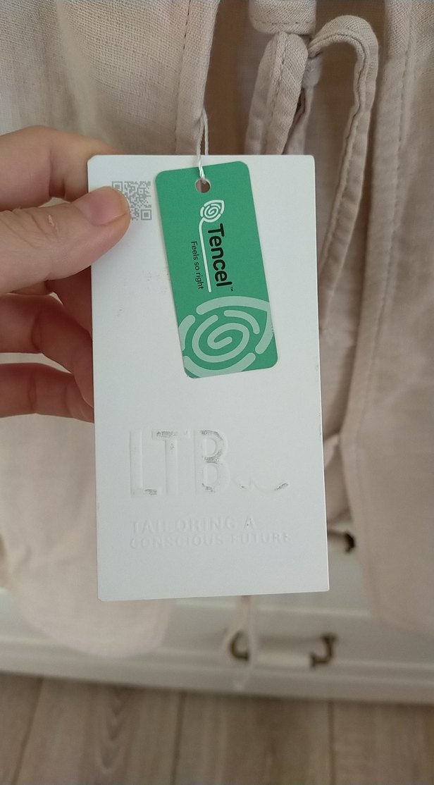 Bej Keten Midi Kadın Yelek - Görsel 3