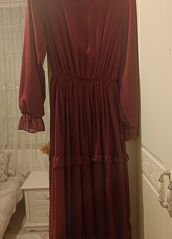 Bordo elbise