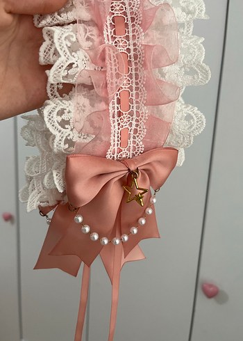 lolita pembe headband - Görsel 3