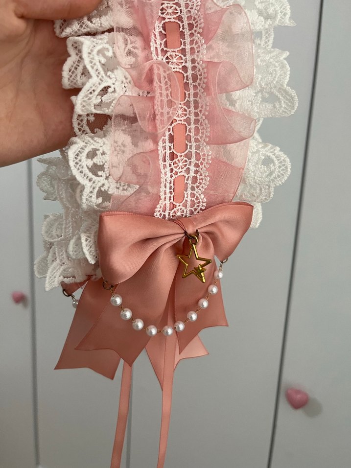 lolita pembe headband - Görsel 3