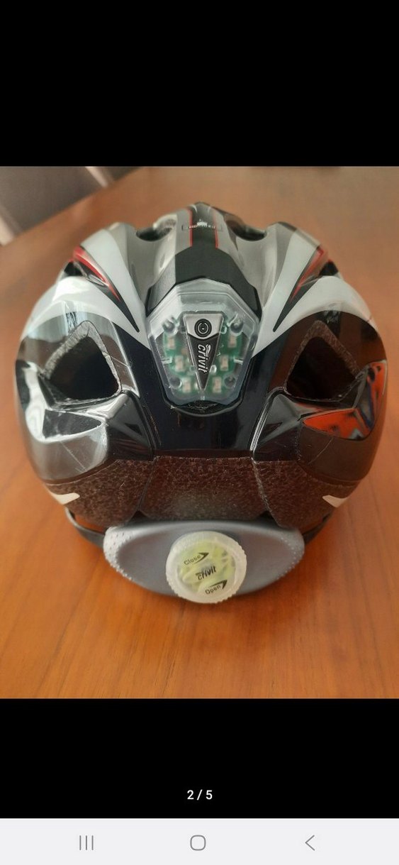 Kırmızı Gri Baskılı Crivit Motosiklet Kaskı - Görsel 2