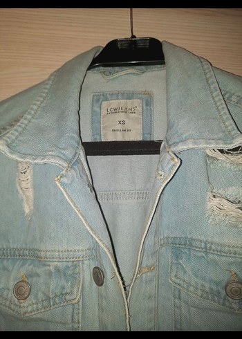 Düğmeli Mavi Denim Ceket - Görsel 2