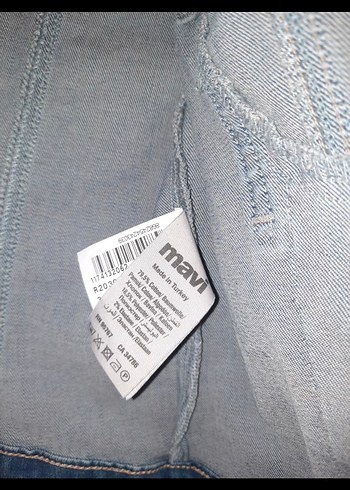 Mavi Kadın Denim Ceket, Düğmeli, Uzun Kollu - Görsel 2