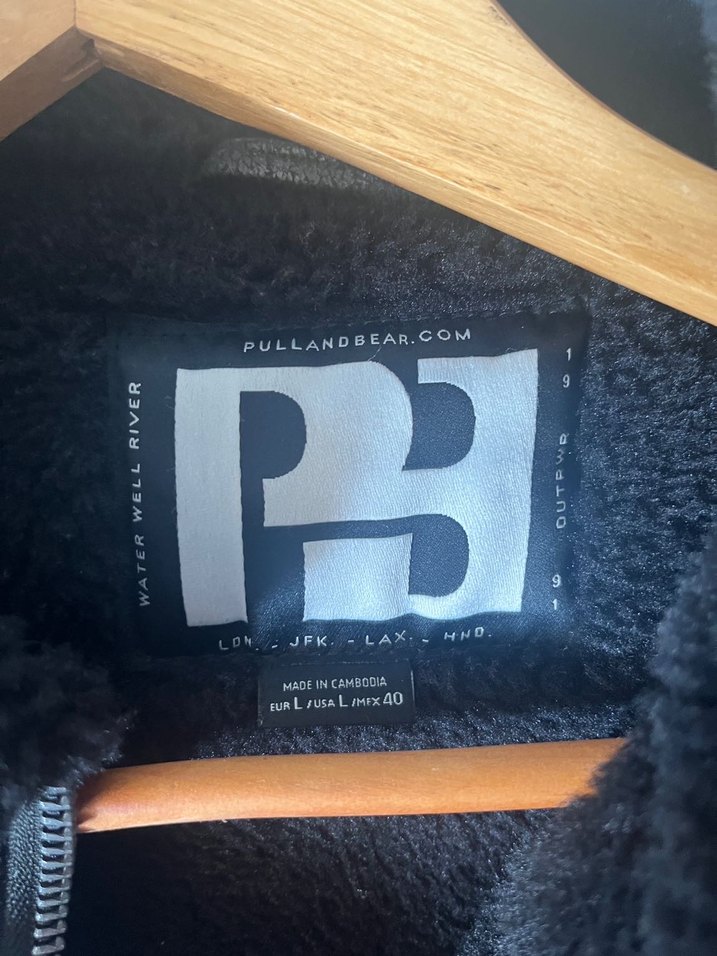 Kürk Detaylı Siyah Deri Ceket - Görsel 2