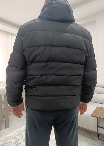 Fermuarlı siyah Erkek Kapitone Mont - Görsel 4