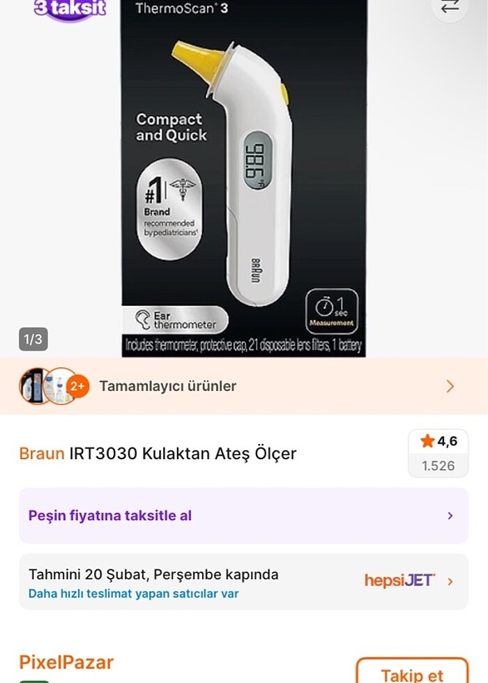 Braun Ateş Ölçer - Görsel 3