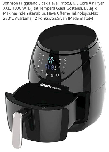 Johnson Friggisano Air Fryer Siyah
