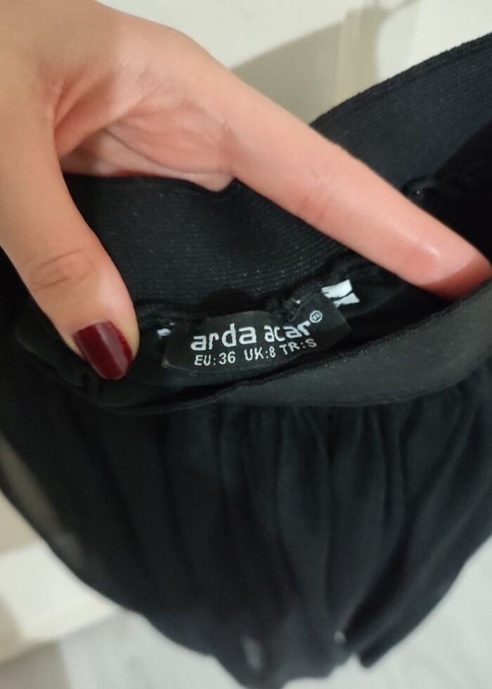 Arda Acar-Siyah Astarlı Tül Etek - Görsel 3