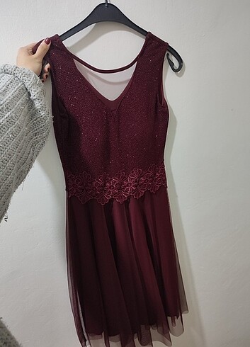 Abiye Bordo Elbise