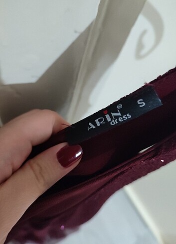 Abiye Bordo Elbise - Görsel 2