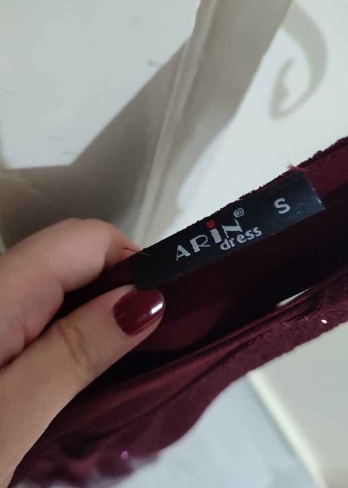 Abiye Bordo Elbise - Görsel 2