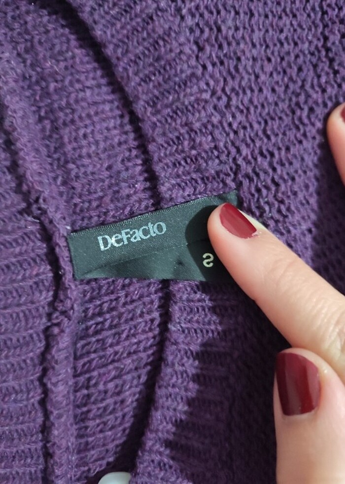 Mor-Beyaz Renk Kazak - Görsel 3