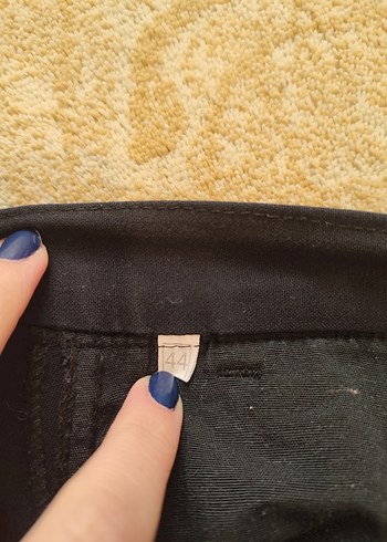 Siyaha Yakın Koyu Lacivert Kadın Kumaş Pantolon - Görsel 3