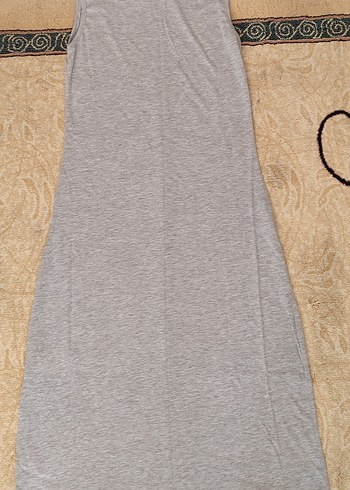 Kadın Pamuk Penye Jüpon Gri Elbise - Görsel 5