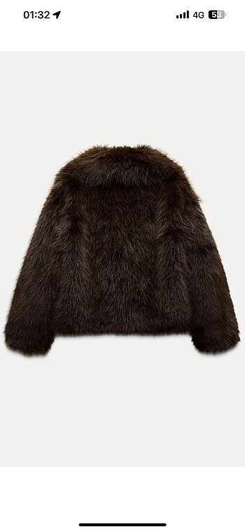 Zara Zw collection suni kürklü kısa kaban