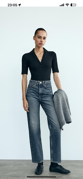 Trf yüksek bel mont fit jean