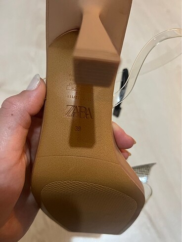 39 Beden camel Renk Zara topuklu ayakkabı