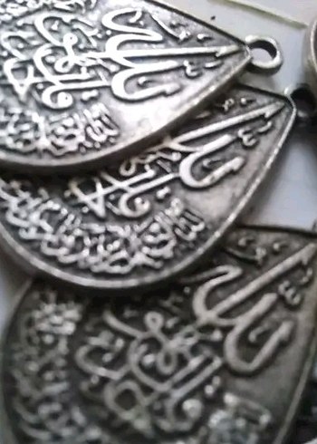 vintage armudiye kolye uçları 7 adet gümüş kaplama  - Görsel 2