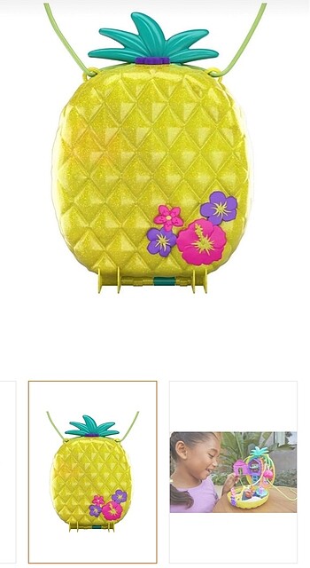 Beden Polly Pocket Çanta Ananas