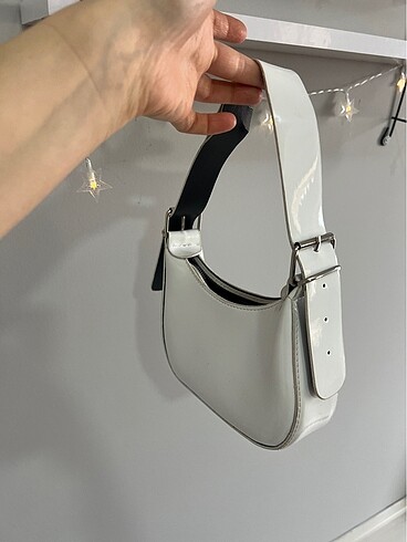 Beyaz mini çanta - Görsel 5
