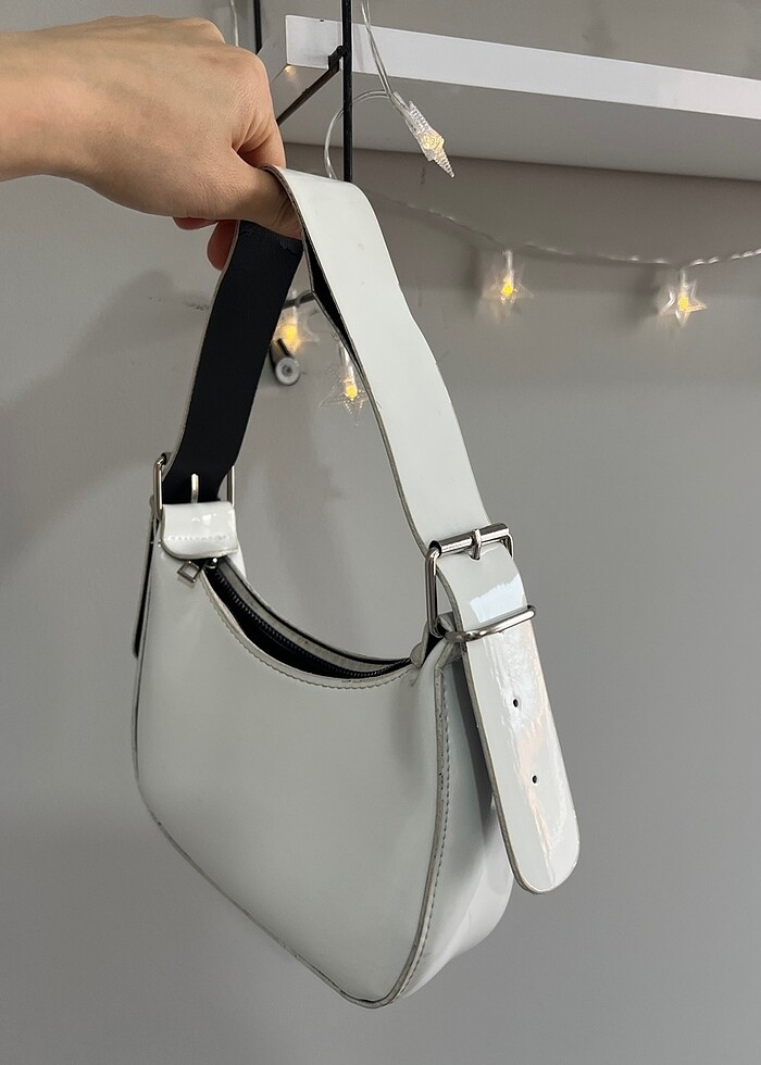 Beyaz mini çanta - Görsel 3