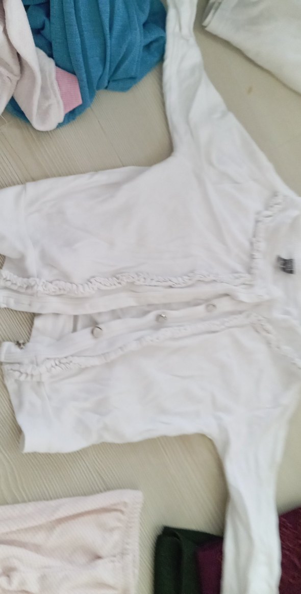 Kız Çocuk Beyaz uzun  Kollu Bolero - Görsel 2