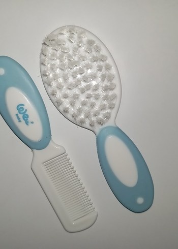 Mavi Bebek Saç Fırçası ve Tarak Seti - Görsel 2