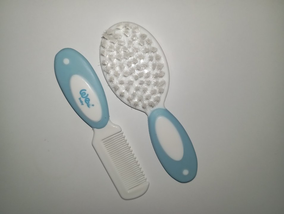 Mavi Bebek Saç Fırçası ve Tarak Seti - Görsel 2