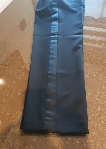 Kemerli Siyah Kadın Kumaş Pantolon