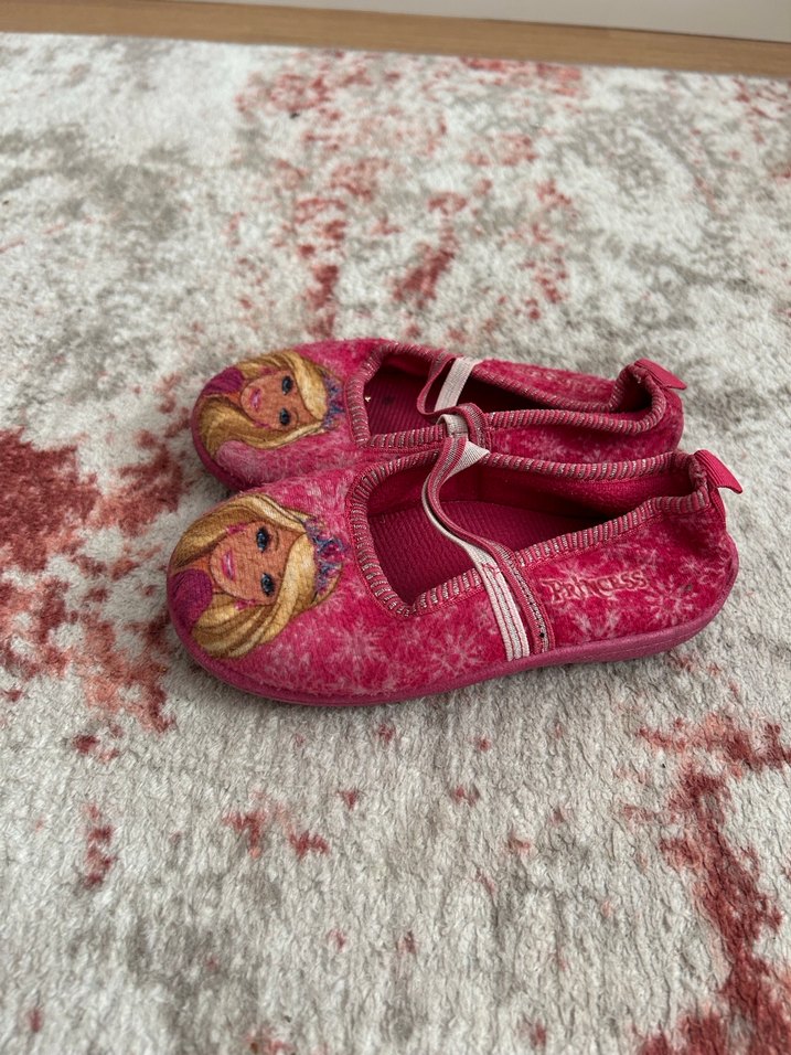 Kız Çocuk Pembe Desenli Sıcak Ev Terliği - Görsel 4