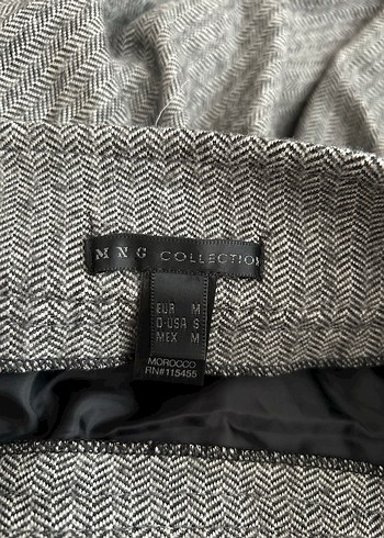 Düğmeli Gri Midi Yün  Etek - Görsel 2