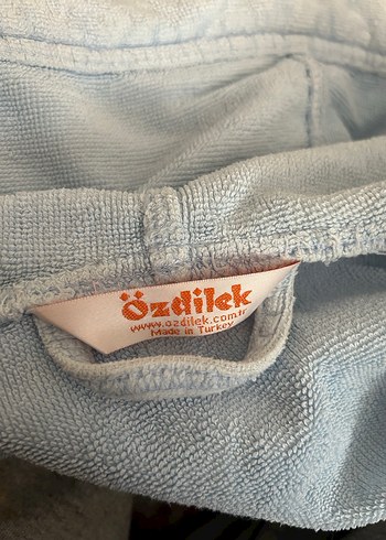 Kapüşonlu Mavi Erkek Çocuk Bornoz - Görsel 2